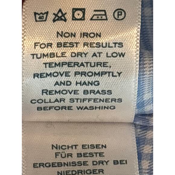 Charles Tyrwhitt Lot of 3 Men Size 16/33in Blue Plaid Non Iron Classic Fit Shirt - Picture 10 of 15